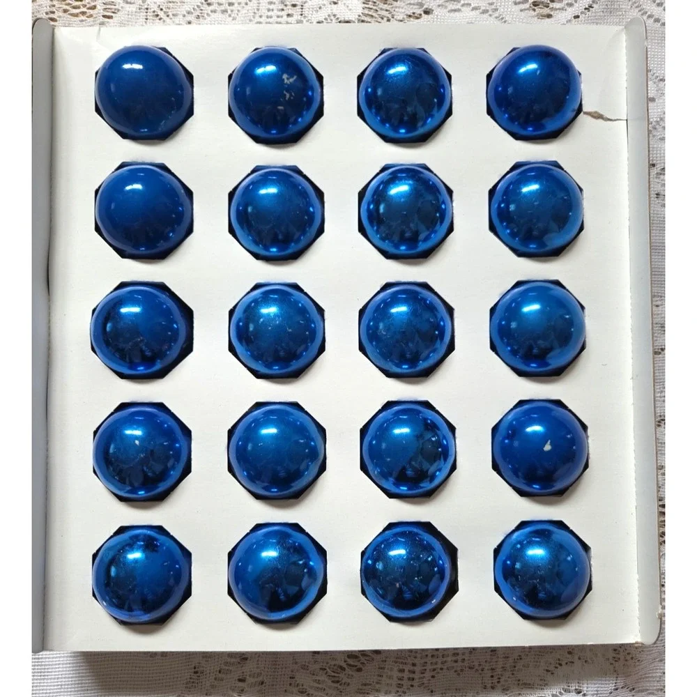 Rauch Holiday Classics 20 Gold & 20 Blue Glass Ornaments Vintage Holiday Decor